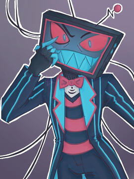 Vox and his wires (Hazbin Hotel) Vox and his wires (Hazbin Hotel)