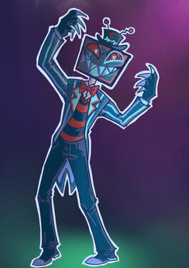 First Vox drawing (Hazbin Hotel)