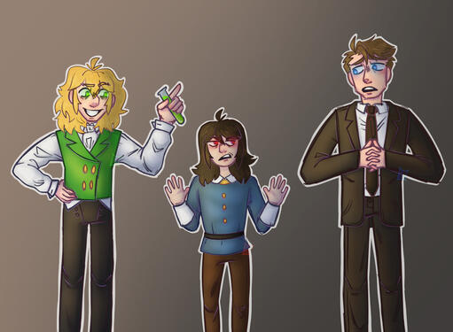 Edward Hyde (The Glass Scientists), Abaddon (Haunted Hotel), and Paul Matthews (TGWDLM)