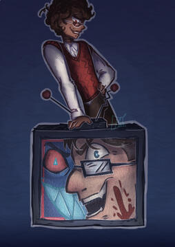 Human! Alastor &amp; Vincent tv (Hazbin Hotel)