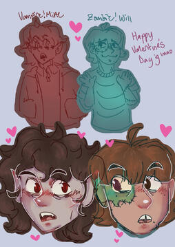 Vamp! Mike x Zombie! Will Byler (Stranger Things)